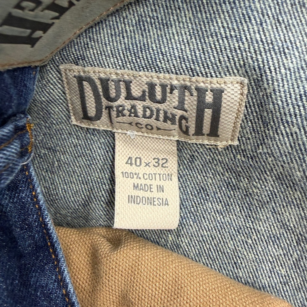 Duluth Trading Co Ballroom Jeans Mens 40x32 Blue Relaxed Fit Cotton Denim - Picture 6 of 8
